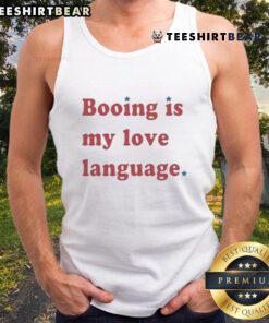Good Booing Is My Love Language Phillies tank top design featuring a playful graphic for baseball fans.
