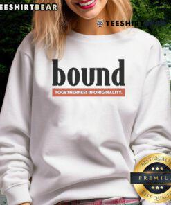 Good Bound Red Label Sweatshirt displayed on a hanger, showcasing its vibrant color and stylish design.