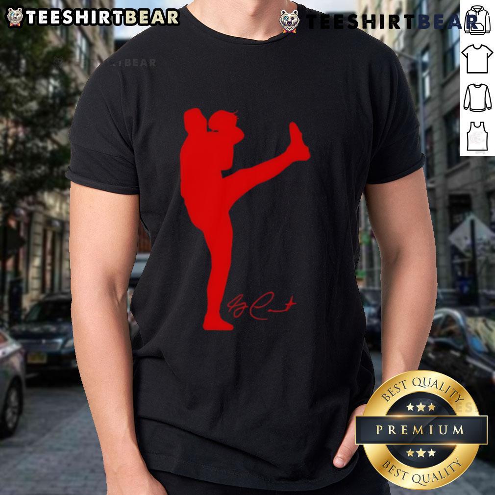 Good Garrett Crochet Boston Red Sox Baseball Silhouette Signature T-Shirt featuring a stylish design for fans.