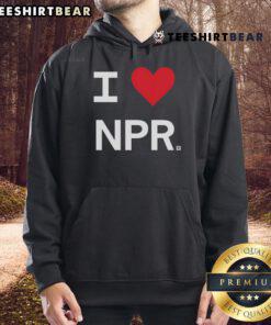 Good I Heart NPR Hoodie in vibrant colors, perfect for NPR fans who love stylish and comfortable apparel.