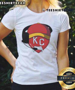 Good KC Mustache Heart Red Kansas City Chiefs Ladies Tee featuring a stylish design for passionate Chiefs fans.