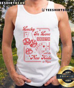 Good Lucky In Love Las Vegas tank top featuring playful design, perfect for New Kids In Vegas fans and souvenir seekers.