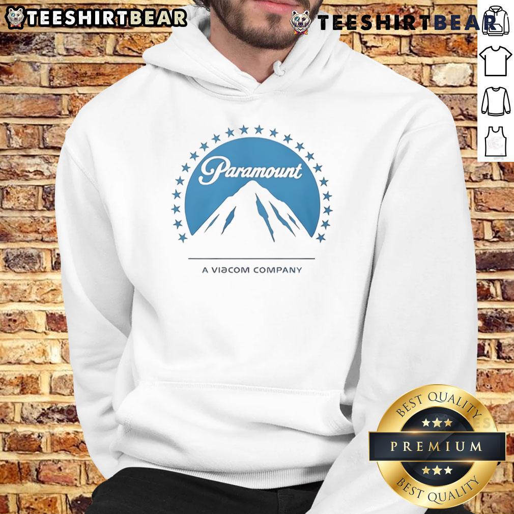 Cozy Good Paramount A Viacom Company hoodie in black, showcasing the logo prominently on the front.