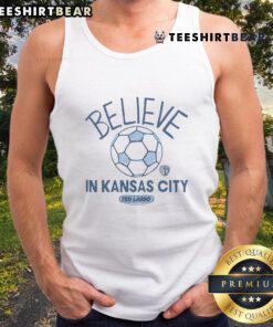 Good Sporting Kansas City Homage MLS x Ted Lasso Believe tank top, featuring a stylish design perfect for soccer fans.