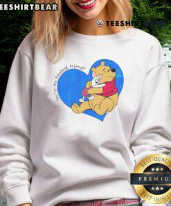 Happy Pooh and Piglet sweatshirt with 'You're My Bestest Friend' text, perfect for cozy, nostalgic apparel.