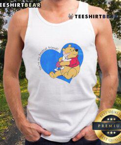 Happy Pooh and Piglet on a tank top with 'You're My Bestest Friend' text, perfect for Disney fans and friendship lovers.