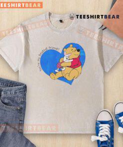 Happy Pooh and Piglet 'You're My Bestest Friend' washed t-shirt featuring vibrant colors and playful design for fans.