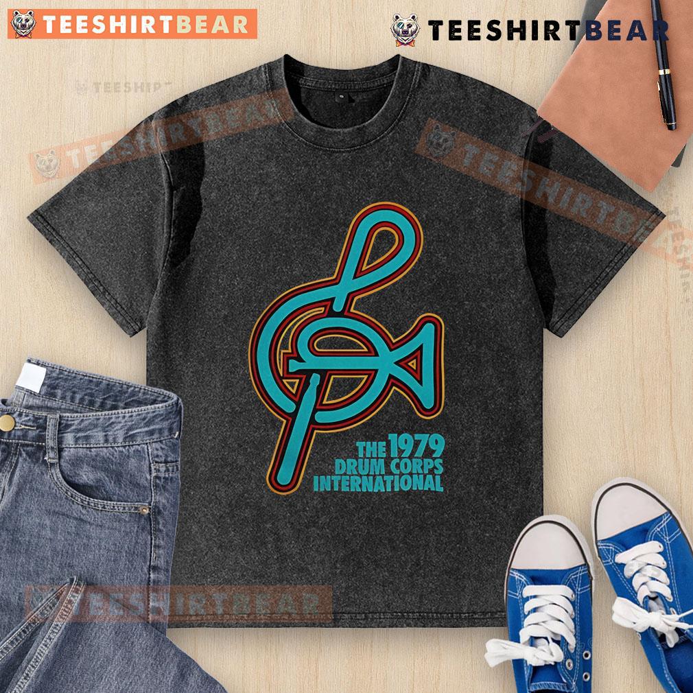 Happy The 1979 Drum Corps International new washed t-shirt featuring vibrant graphics and a comfortable fit.