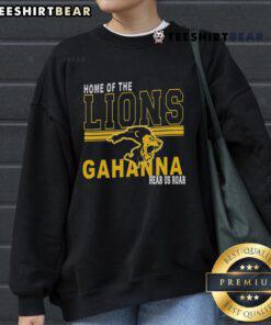 Cozy 'Hot Home of the Lions Gahanna Hear Us Roar' sweatshirt in vibrant colors, perfect for school spirit and comfort.
