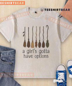 Nice A Girl Gotta Have Options washed t-shirt in soft fabric, featuring a trendy design for casual wear.