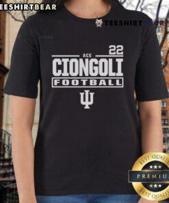 Nice Ace Ciongoli Indiana Hoosiers Crimson 22 Ladies Tee featuring vibrant team colors and stylish design for fans.
