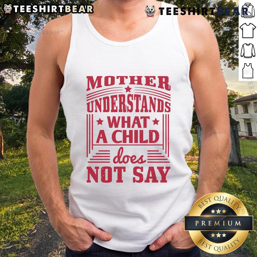 Nice mother wearing a tank top, understanding her child's unspoken feelings and emotions.