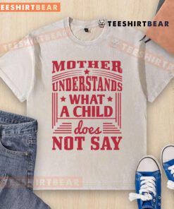 Nice mother understands what a child does not say, wearing a washed T-shirt, showcasing their strong bond.
