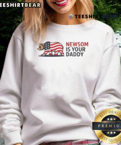 Nice Newsom Is Your Daddy Sweatshirt in cozy fabric, perfect for casual wear and expressing your style.