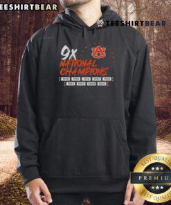 Nice Nine-Time National Champions Auburn Tigers Football Logo Hoodie showcasing team pride and style.