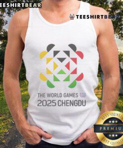Alt Text: Official 2025 World Games Chengdu tank top featuring vibrant design and logo, perfect for sports enthusiasts.