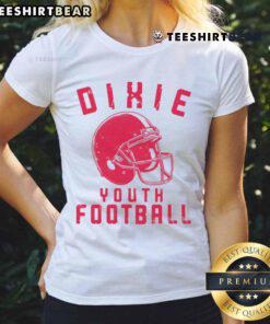 Vintage ladies tee featuring the official Dixie Youth Football logo in a stylish design, perfect for football fans.