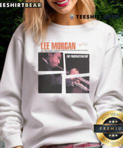 Alt Text: Official Lee Morgan The Procrastinator album cover sweatshirt featuring vibrant artwork and stylish design.