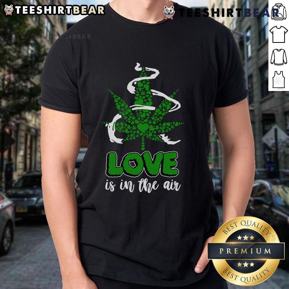 Official Love Is In The Air T-Shirt featuring a stylish heart design, perfect for expressing love and affection.