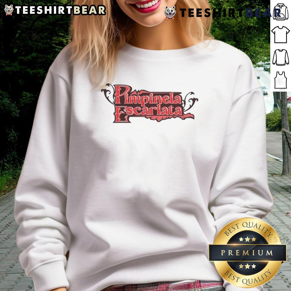 Official Pimpinela Escarlata Aaa Superstar logo sweatshirt featuring vibrant colors and unique design for wrestling fans.