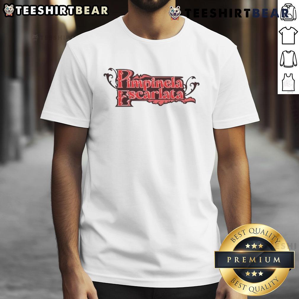 Official Pimpinela Escarlata Aaa Superstar Logo T-Shirt featuring vibrant design and bold branding for wrestling fans.
