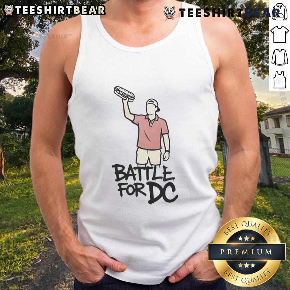 Alt Text: Official Sandwich Guy Battle for DC tank top featuring bold graphics and vibrant colors, perfect for fans and casual wear.