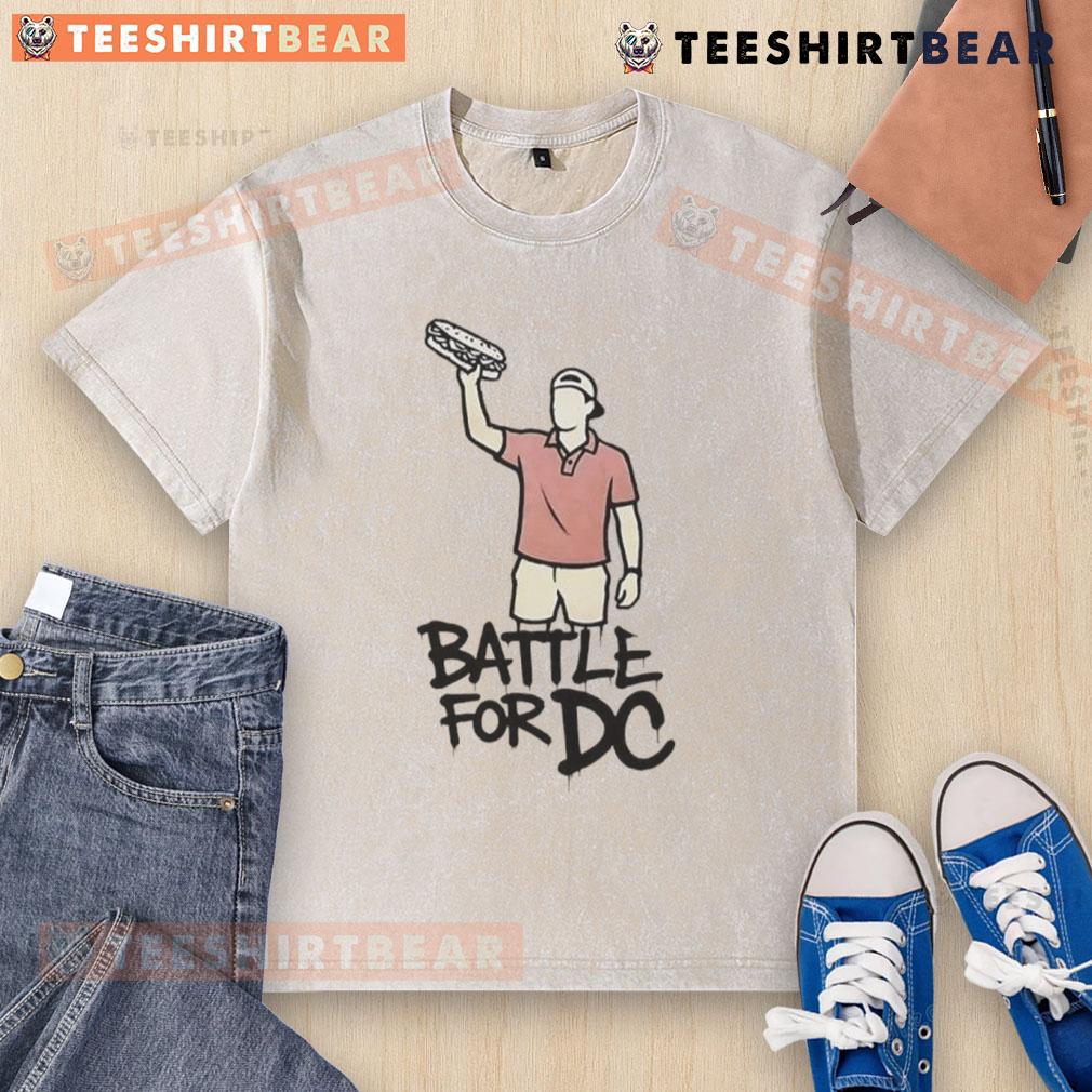 Official Sandwich Guy Battle for DC washed t-shirt featuring a stylish design, perfect for casual wear and fans.