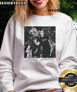 Official Sophie Cunningham x Caitlin Clark Indiana Fever WNBA sweatshirt featuring vibrant team colors and logos.