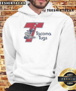 Official Tacoma Tugs baseball logo hoodie featuring vibrant colors and stylish design for fans and players alike.