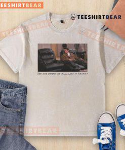 Official Chandler Bing washed t-shirt from 'The One Where We All Lost a Friend' - stylish tribute to Friends series.