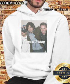Alt Text: Official Young Entourage Almost Friday Hoodie in black, featuring a stylish design perfect for casual wear.