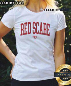 Original Red Scare Dayton Flyers ladies tee featuring vibrant team colors and logo, perfect for female fans.