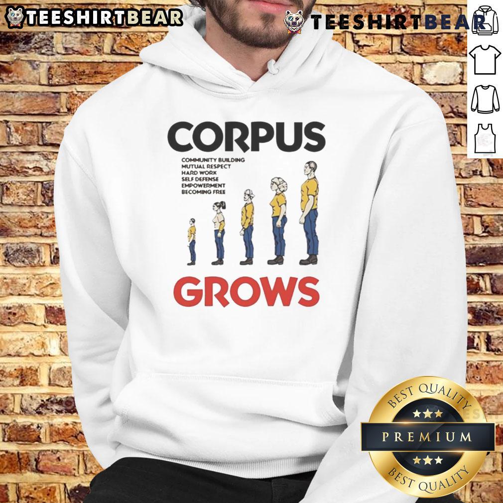 Alt Text: Original Show Me The Body Corpus Grows Hoodie in black, featuring bold graphics and a stylish design for music fans.