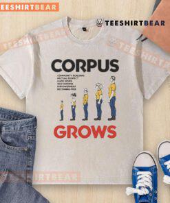 Alt Text: Original Show Me The Body Corpus Grows washed t-shirt featuring a unique graphic design and comfortable fit.