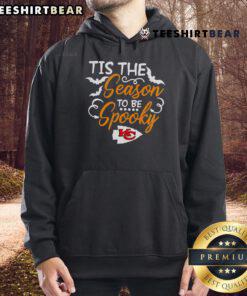Original Tis The Season To Be Spooky Kansas City Chiefs Hoodie featuring festive Halloween graphics and team colors.