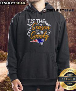 Original Tis The Season To Be Spooky New England Patriots Hoodie in festive Halloween colors, perfect for football fans.