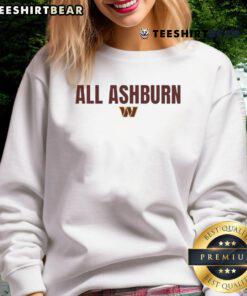 Alt Text: Original Washington Commanders all-Ashburn sweatshirt featuring team colors and logo, perfect for fans.