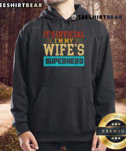 Premium 'I'm My Wife's Superhero' hoodie featuring a stylish design, perfect gift for superhero-loving spouses.