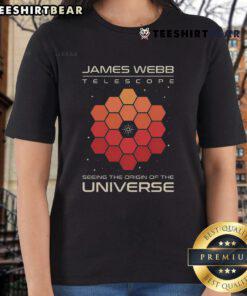 Alt Text: Premium James Webb Telescope tee for ladies, showcasing the origins of the universe with a stylish design.