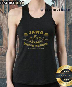 Alt Text: Premium Jawa Robot Repair tank top featuring Tatooine's finest design, perfect for fans of sci-fi and retro vibes.