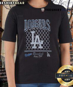 Alt Text: Premium Los Angeles Dodgers old school baseball tee for ladies, celebrating team spirit since 1958.