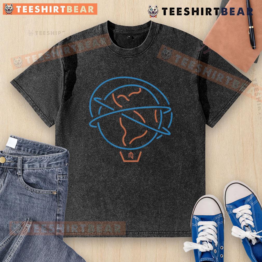 Alt Text: Premium New York Mets neon Unisphere washed t-shirt featuring vibrant colors and soft fabric for ultimate comfort.