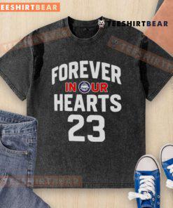 Alt Text: Premium Ryne Sandberg Forever In Our Hearts 23 Washed T-Shirt featuring vibrant graphics and soft, comfortable fabric.