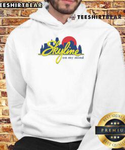 Premium Skyline On My Mind Sunset Hoodie featuring a vibrant sunset design and a stylish urban skyline print.