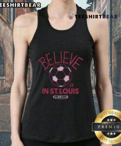 Premium St. Louis CITY SC Homage MLS x Ted Lasso Believe tank top featuring vibrant colors and stylish design.