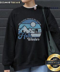 Premium Hoth winter sweatshirt showcasing a galaxy-themed design, perfect for fans of sci-fi and cozy winter wear.