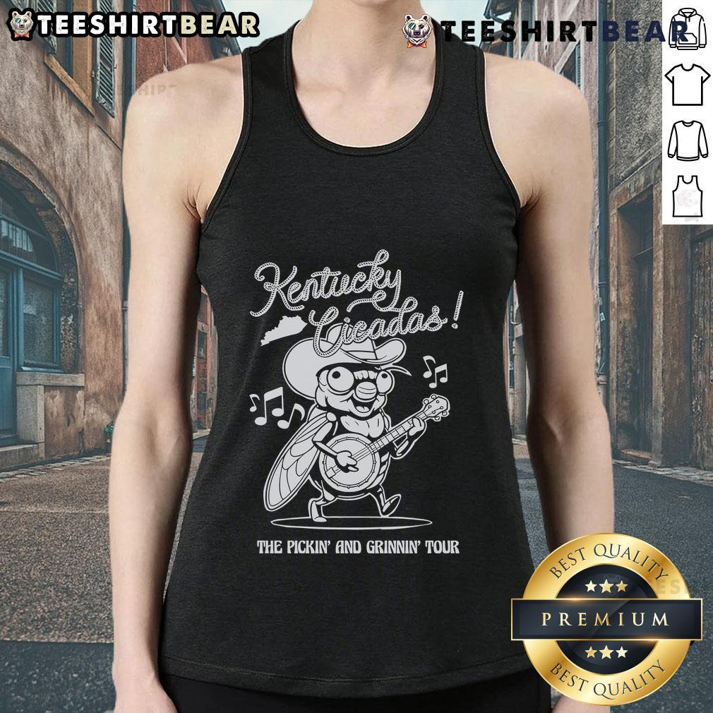 Premium Kentucky Cicadas Tour tank top featuring a stylish design, perfect for summer outings and outdoor adventures.