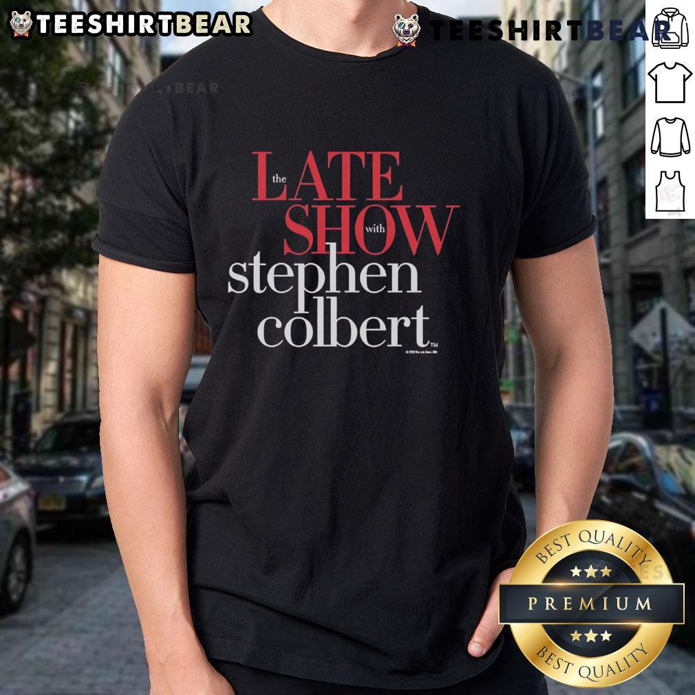 Premium The Late Show With Stephen Colbert T-Shirt featuring a stylish design and vibrant colors for fans of the show.