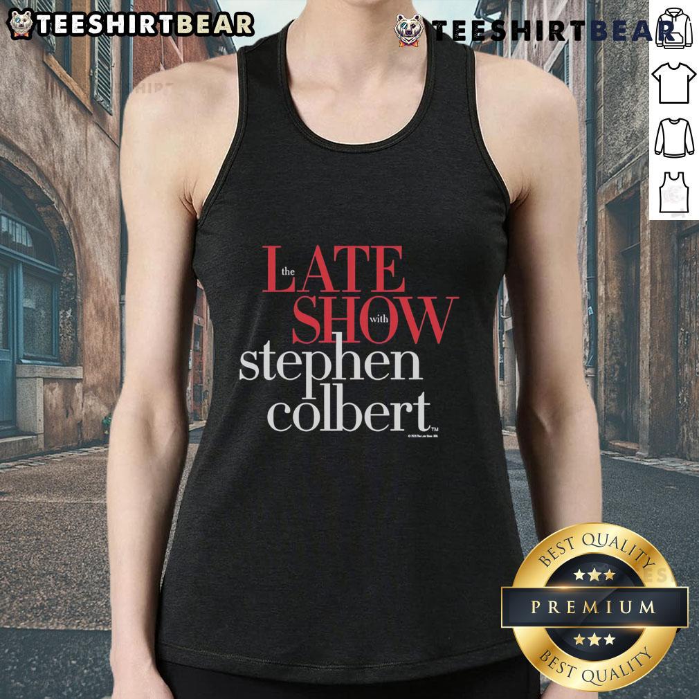 Premium The Late Show With Stephen Colbert tank top featuring a stylish design, perfect for fans of the show.