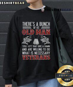 Premium sweatshirt featuring old man veterans in patriotic military design, perfect for honoring service and camaraderie.